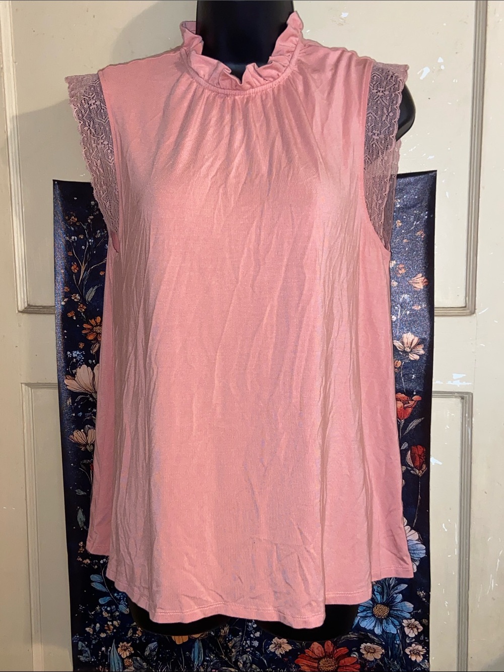 BLUSH MOCK NECK LACE WYATT TOP Good Hart Matilda Jane